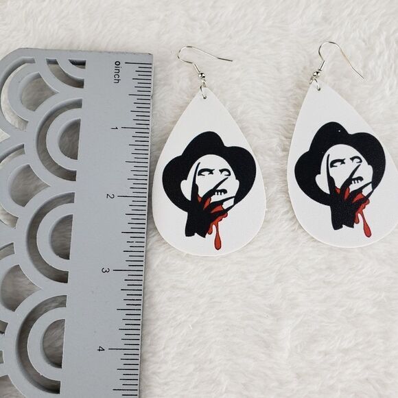 Freddy Krueger Face Earrings - Picture 3 of 3